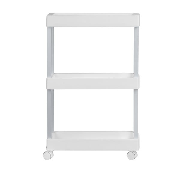 Bel plastičen regal na koleščkih 45x80 cm Mino – Wenko-image-3