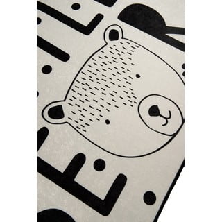 Črno-bela otroška nedrseča preproga Conceptum Hypnose Little Bear, 100 x 160 cm