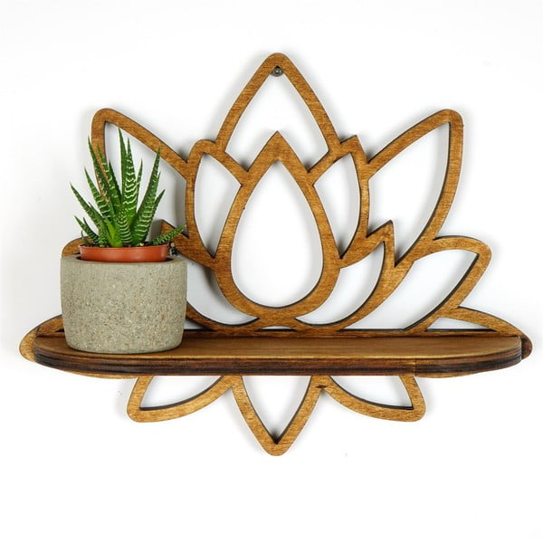 Polica v naravni barvi 33 cm Lotus – Kalune Design-image-3