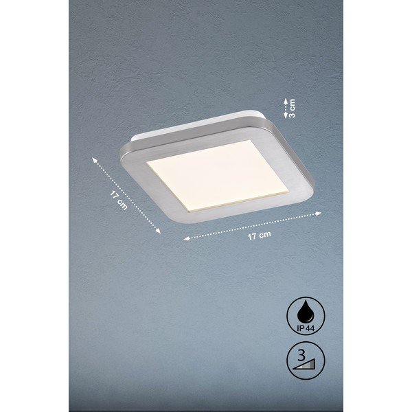LED stropna svetilka v srebrni barvi 17x17 cm Gotland – Fischer & Honsel-image-3