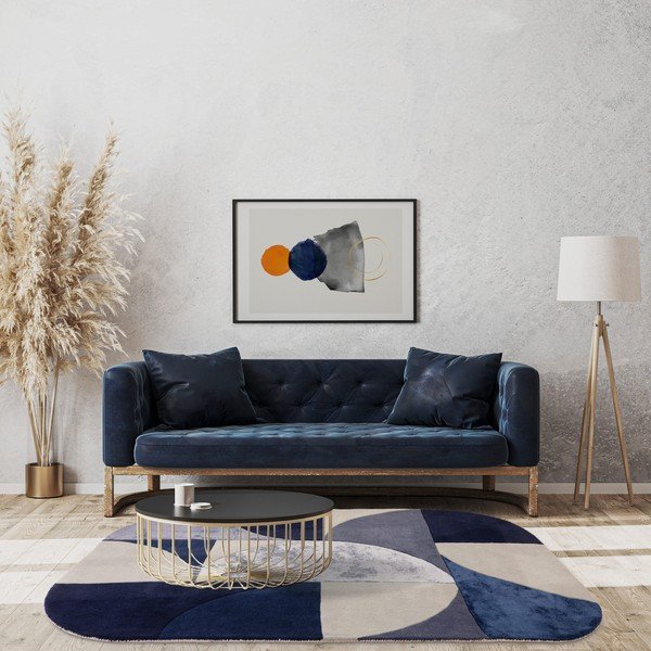 Temno modra volnena preproga 160x230 cm Indigo – Asiatic Carpets-image-1
