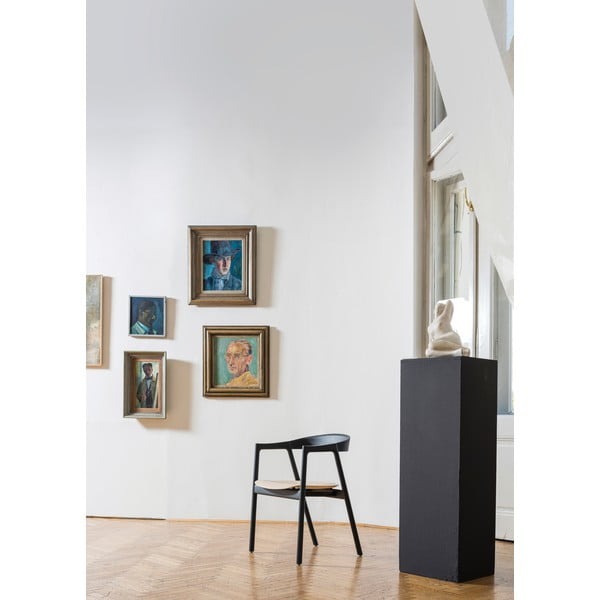 Črn jedilni stol iz hrastovega lesa Gazzda Muna-image-1