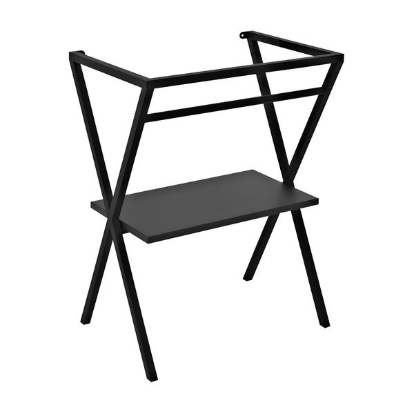Črno stojalo za pod umivalnik 56,5x72 cm Ferro – Sapho