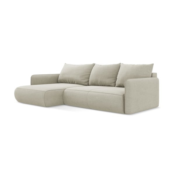 Kremno bela raztegljiva/s prostorom za shranjevanje kotna sedežna garnitura (levi kot) Nanea – Makamii-image-3