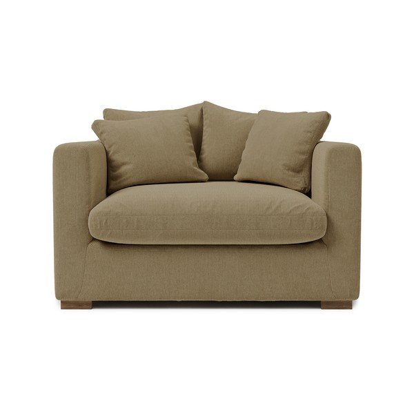 Bež žametni fotelj Comfy - Scandic