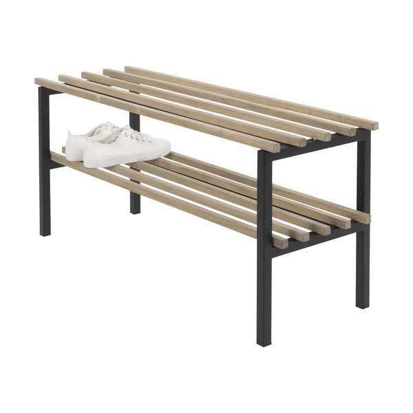 Črna/v naravni barvi kovinska omarica za čevlje 100x45x34 cm Rizzoli – Spinder Design