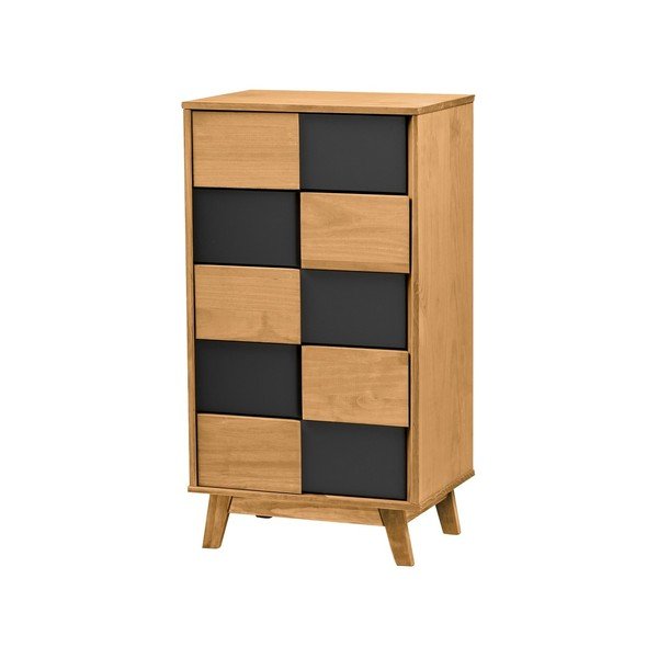 Visoka komoda s črnimi detajli Marckeric Yari, 50 x 92 cm-image-4