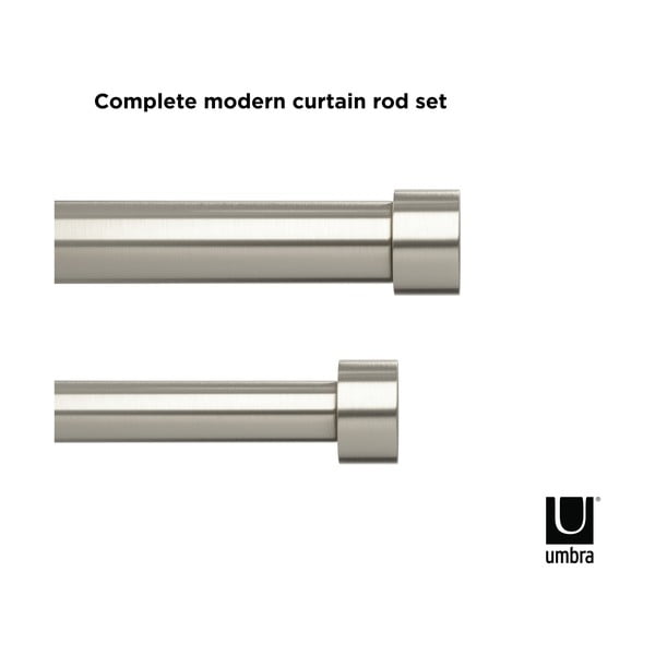 Jeklena raztegljiva dvojna karnisa 305 - 457 cm Cappa - Umbra-image-4