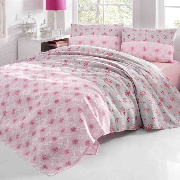 Vključeno platno Aran Clasy Rita Pink, 200 x 230 cm-image-1