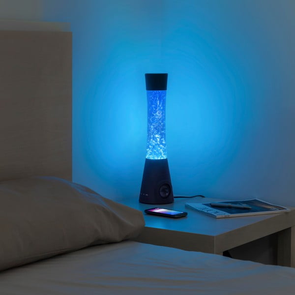 Namizna vodna svetilka z zvočnikom InnovaGoods Flow Glitter Lamp