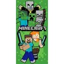 Zelena bombažna otroška brisača 70x140 cm Minecraft Let´s Survive – Jerry Fabrics