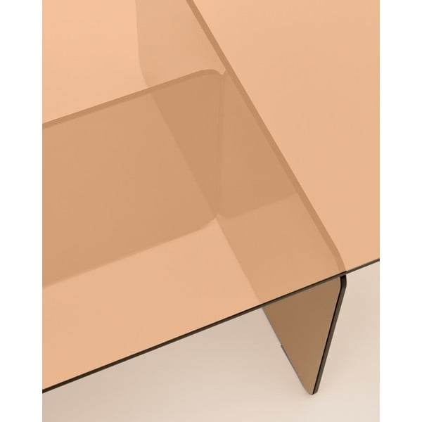 Rjava steklena mizica 60x120 cm Zaren – Kave Home-image-4