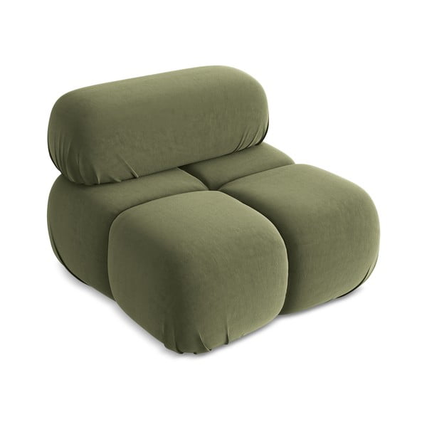 Svetlo zelen žameten modul za sedežno garnituro Lokua – Makamii-image-2