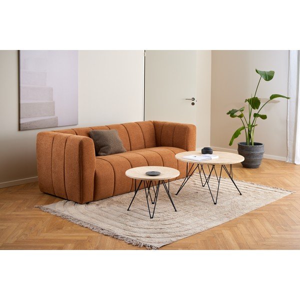 Okrogla stranska mizica z mizno ploščo v marmornem dekorju ø 55 cm Prunus – Actona-image-3