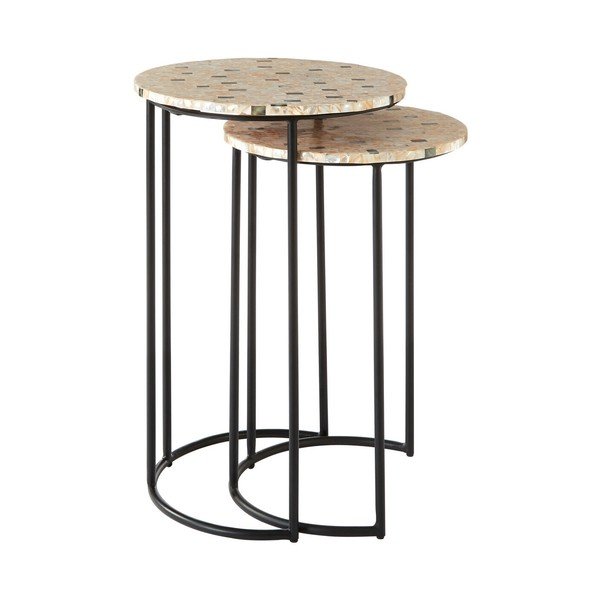Okrogle stranske mizice v kompletu 2 ks ø 38 cm Halle – Premier Housewares-image-3