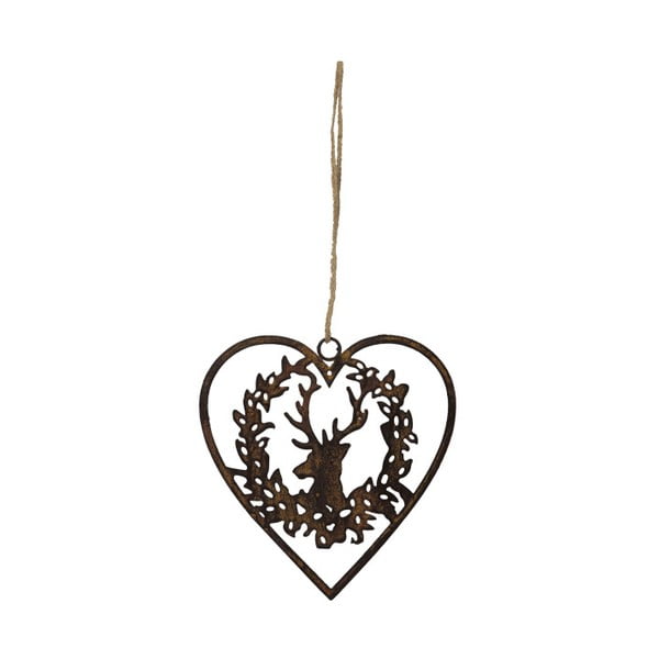 Viseča dekoracija v obliki srca Antic Line Deer