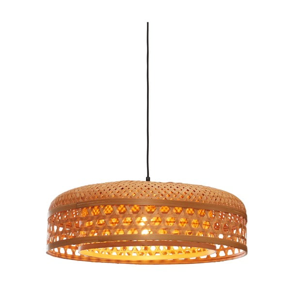 Viseča svetilka v naravni barvi z bambusovim senčnikom ø 60 cm Ubud – Good&Mojo