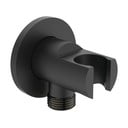 Mat črno kovinsko držalo za glavo za prhanje Silk Black – Ideal Standard