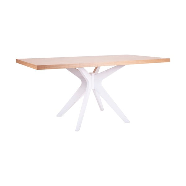 Svetlo rjava jedilna miza z belo podlago sømcasa Shela, dolžina 160 m