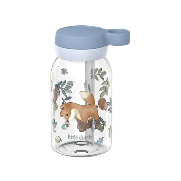Svetlo modra plastična otroška steklenička za vodo 450 ml Forest Friends – Mepal