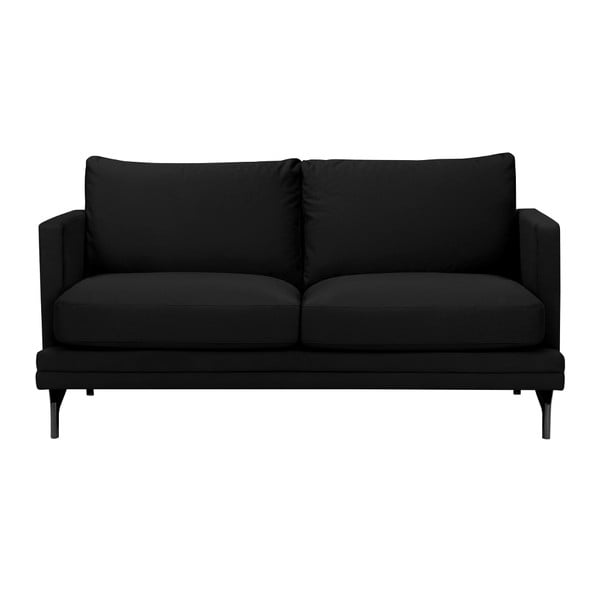 Črna zofa z naslonom za noge v črni barvi Windsor & Co Sofas Jupiter