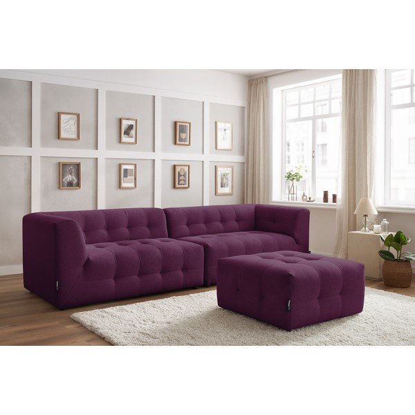 Temno vijolični kavč 324 cm Kleber - Bobochic Paris-image-1