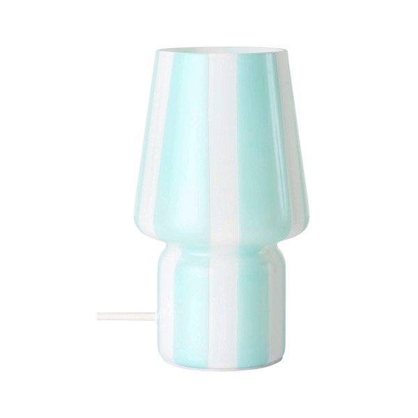 Bela/modra steklena namizna svetilka (višina 21,5 cm) Carlo – Ellos Home