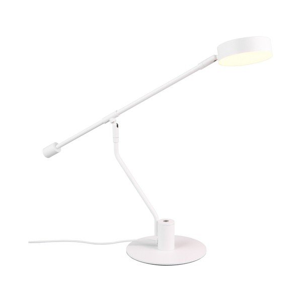 Mat bela LED namizna svetilka z upogljivo konstrukcijo (višina 64 cm) Manduro – Trio