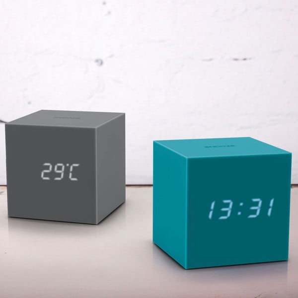 Siva LED budilka Gingko Gravity Cube-image-1