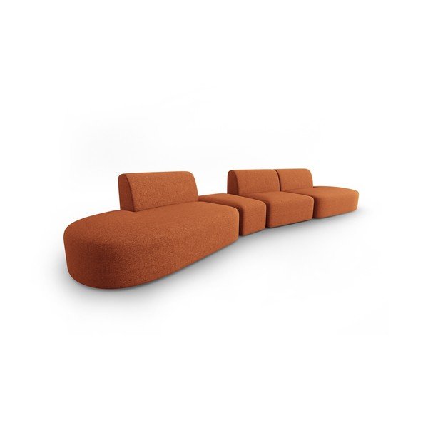 Oranžna sedežna garnitura 412 cm Shane – Micadoni Home-image-2