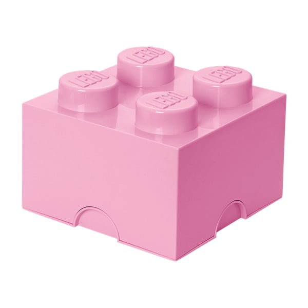Svetlo rožnata kvadratna škatla za shranjevanje LEGO®