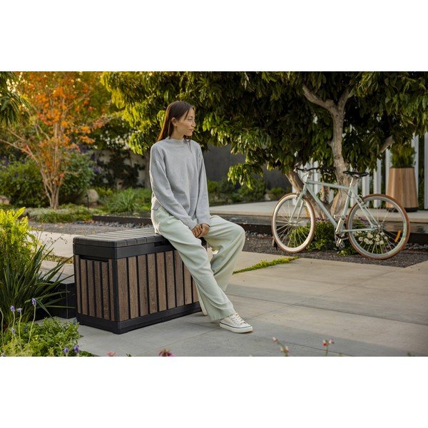 Temno rjava plastična vrtna škatla za shranjevanje Deco – Keter-image-3