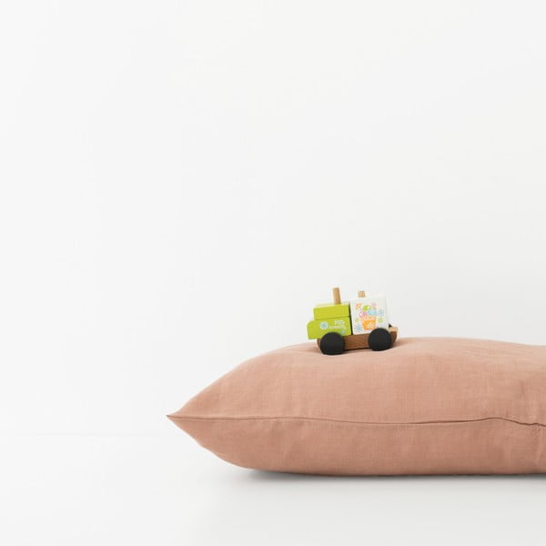 Otroška oranžna lanena prevleka za vzglavnik Linen Tales Nature, 40 x 60 cm-image-2