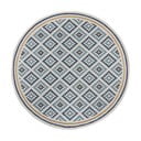 Rumeno-modra okrogla notranja in zunanja preproga ø 160 cm Zia Trellis – Flair Rugs