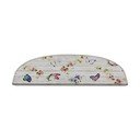Kremno beli komplet preprog za stopnice 16 ks 20x65 cm Butterfly Life – Vitaus