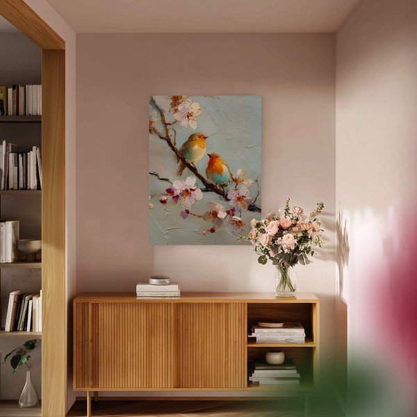 Tiskana slika z okvirjem 60x80 cm Robins – Styler-image-1