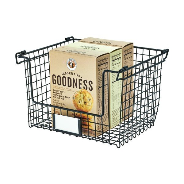 Črna kovinska košara iDesign Classico, 31 x 25,5 cm-image-3