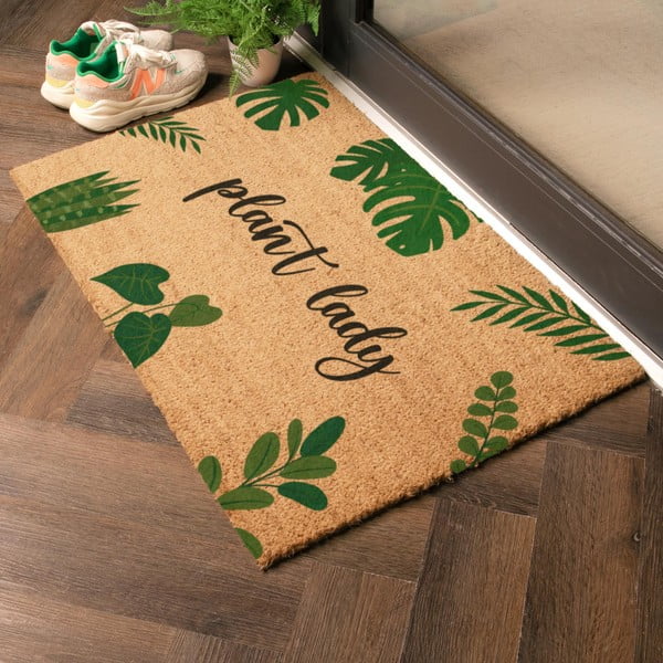 Predpražnik iz kokosovih vlaken 40x60 cm Plant Lady – Artsy Doormats-image-1