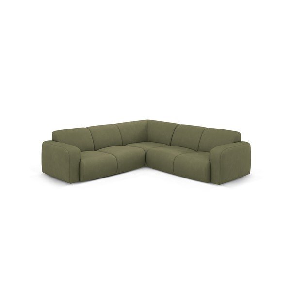 Svetlo zelena kotna sedežna garnitura (s kotom po izbiri/v obliki črke L) Molino – Micadoni Home-image-1