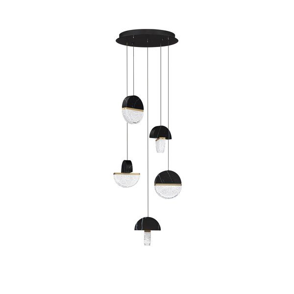 Črna kovinska LED zatemnitvena viseča svetilka ø 46 cm Dorin – Nova Luce