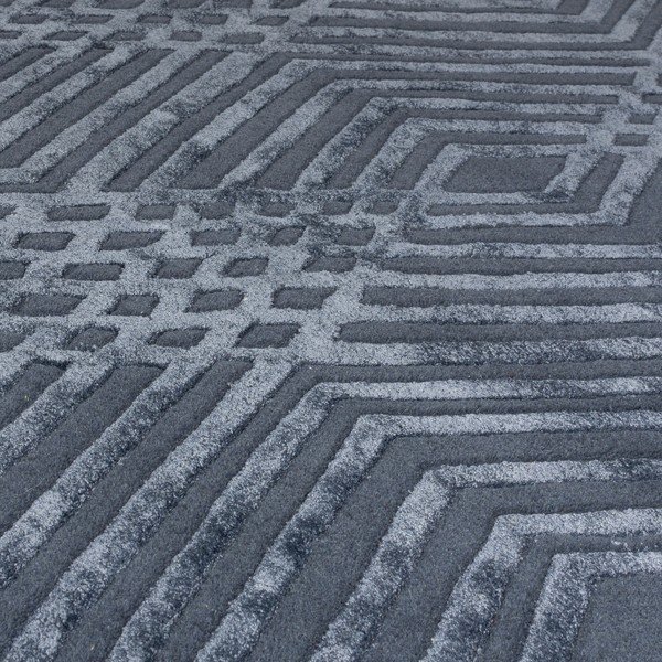 Modra volnena preproga Flair Rugs Diamonds, 120 x 170 cm-image-2