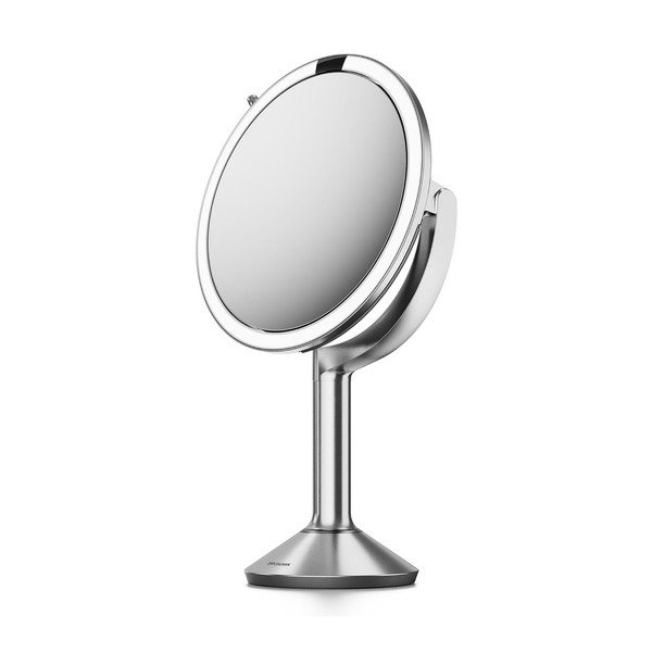 Kozmetično ogledalo z lučjo/povečevalno (5x povečava/10x povečava) ø 20 cm Trio – simplehuman