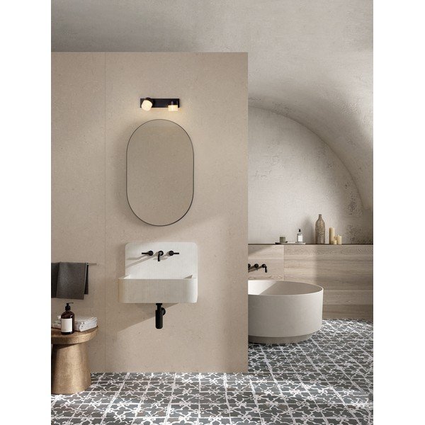 Mat črna aluminijasta LED stenska svetilka Teko – Nova Luce-image-1