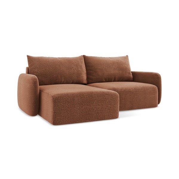 Opečnato oranžna raztegljiva/s prostorom za shranjevanje kotna sedežna garnitura (levi kot) Kalena – Makamii-image-1