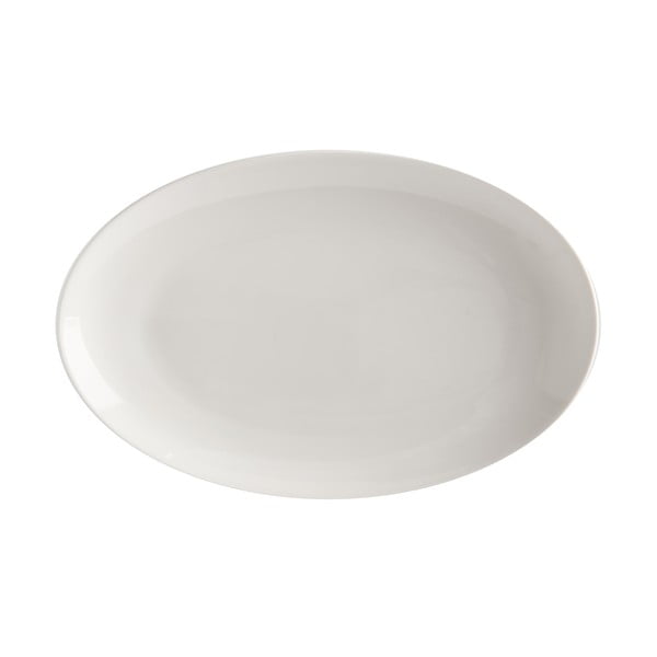 Bel porcelanast krožnik Maxwell & Williams Basic, 25 x 16 cm