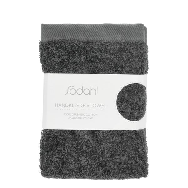 Temno siva frotirna bombažna brisača 70x140 cm Comfort – Södahl-image-2