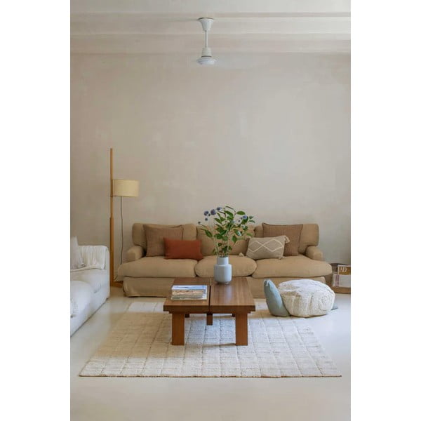 Kremno bela pralna ročno tkana bombažna preproga 200x300 cm Mosaic – Lorena Canals-image-3