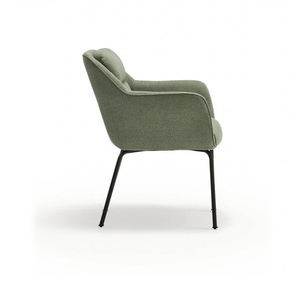 Zelen oblazinjen jedilni stol z nasloni za roke Sadira – Teulat-image-3