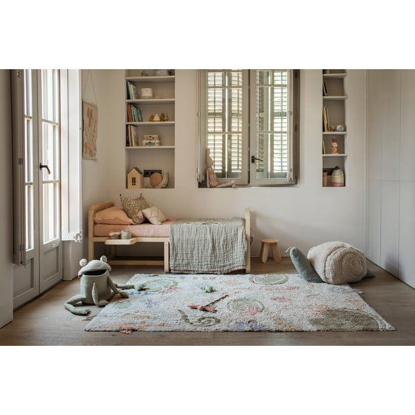 Svetlo zelena tekstilna otroška škatla za shranjevanje ø 23x35 cm Fred the Frog – Lorena Canals-image-4