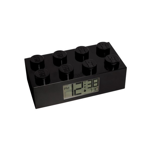Črna digitalna ura z alarmom iz kock LEGO®-image-3